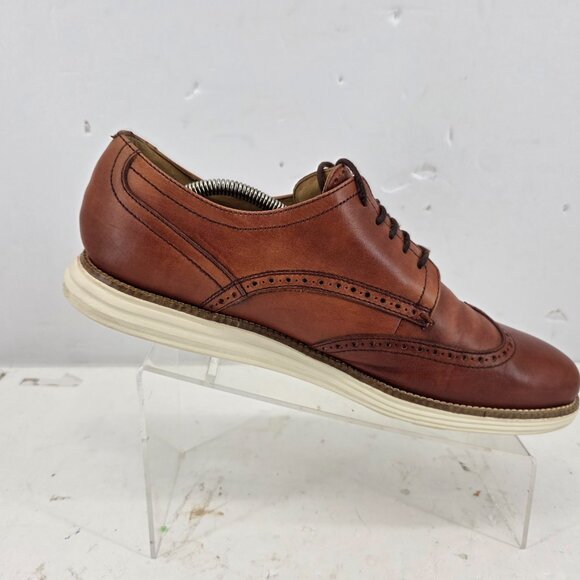 Cole Haan OriginalGrand Mens Brown Wingtip Oxford Dress Shoes C26471 Sz 12 main image 4